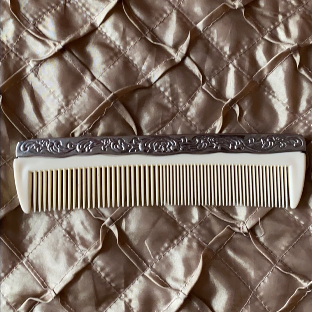 Antique silver plated ladies comb